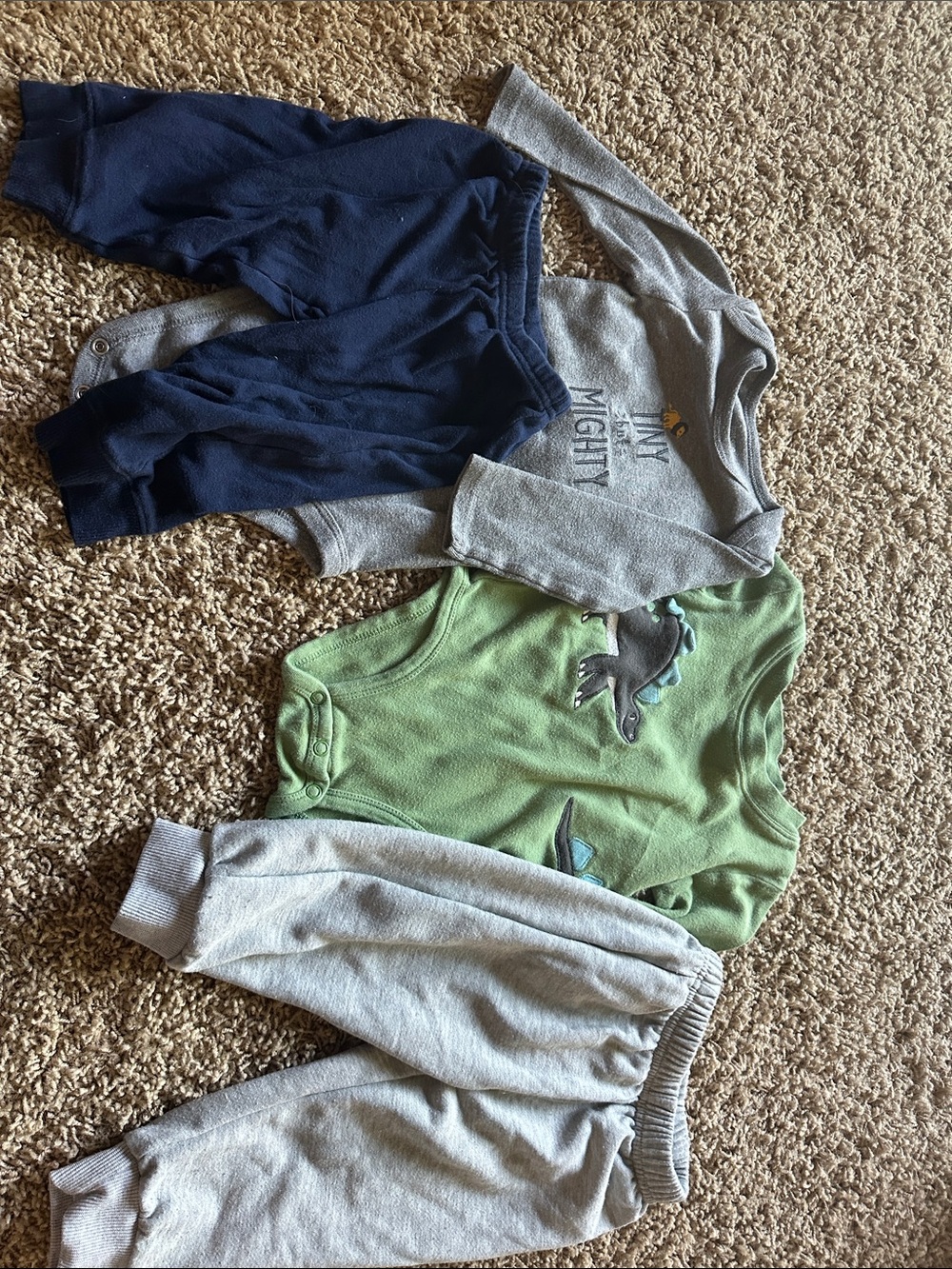 Carter's Navy, Gray & Green Kids Sweatpants & Joggers Set